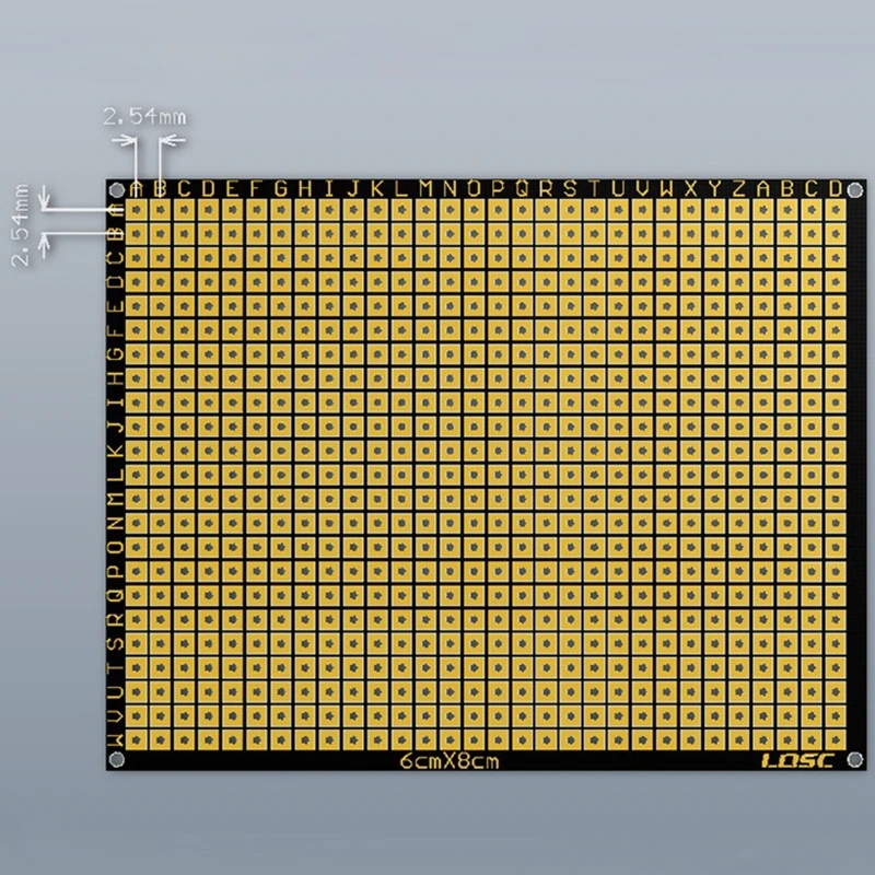 Le double a dégrossi FR4 a stratifié les cartes universelles prototypage carte 60x80mm carte PCB