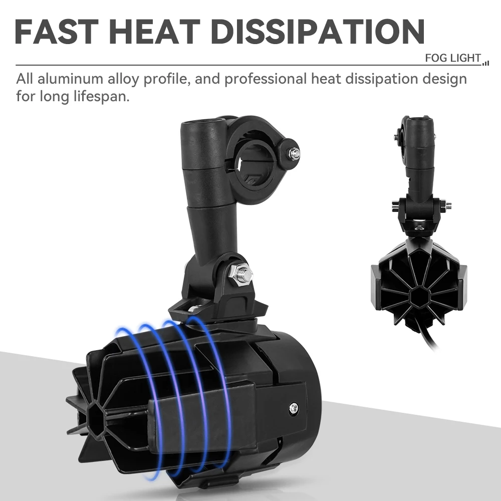دراجة نارية LED الأضواء الضباب الخفيف المصابيح الأمامية الإضافية تشغيل أضواء لسيارات BMW R1200GS F800GS F700GS F650FS أضواء الضباب #4