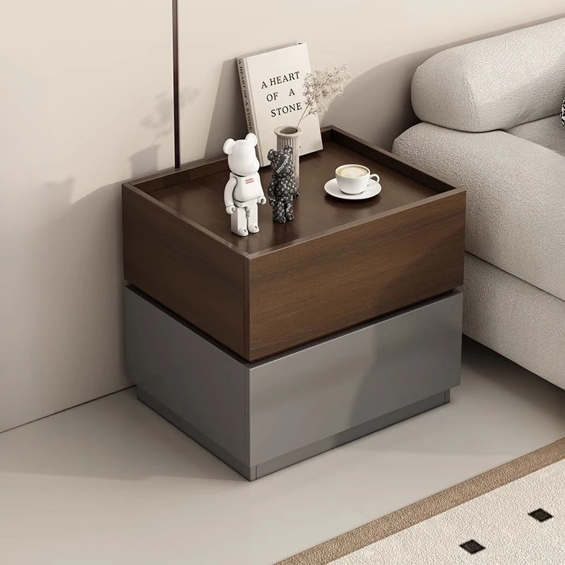 DIY bedside table home bedroom storage cabinet creative free combination simple modern luxury high sense locker.