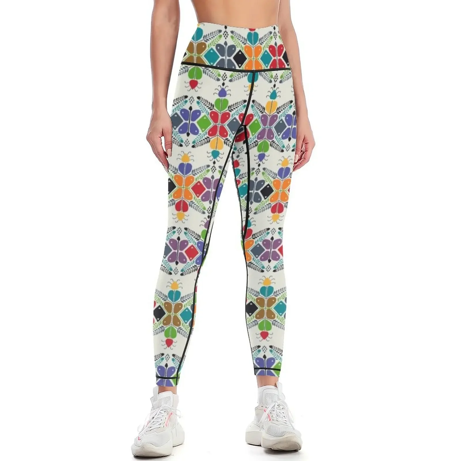 

Hungarian pattern Leggings sports for gym Tight fitting woman Fitness woman workout shorts Womens Leggings