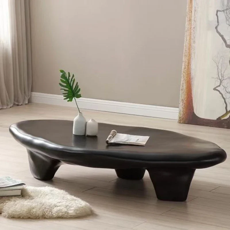 

Coffee table designer style Italian minimalist living room tea table modern wabi-sabi wind pebble special-shaped tea table