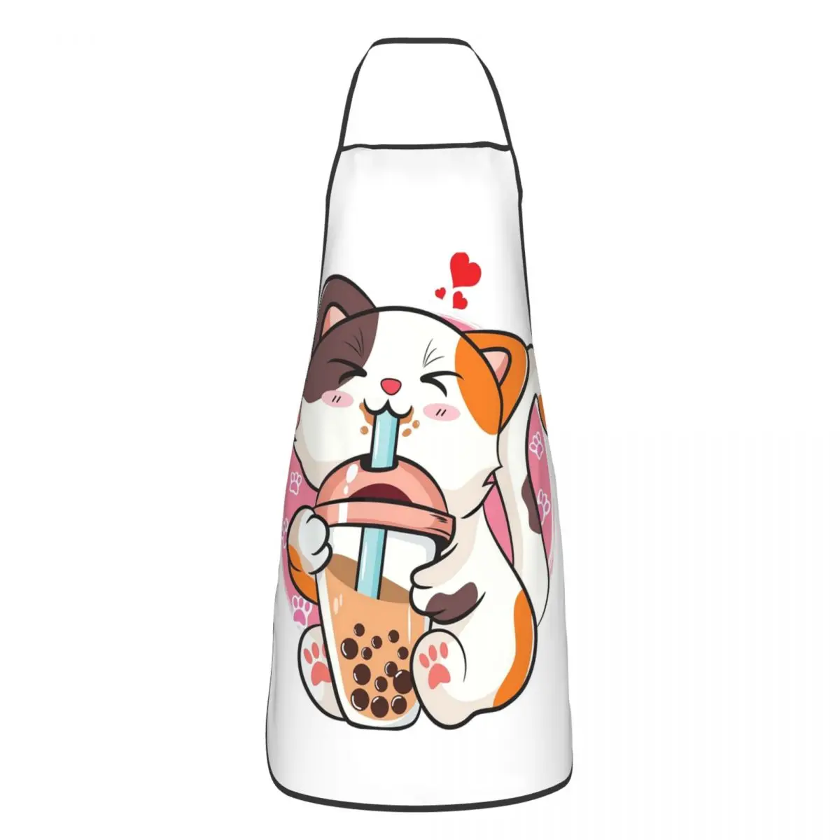 

Cute Cat Boba Tea Anime Christmas Aprons Chef Cooking Cuisine Tablier Waterproof Bib Kitchen Cleaning Pinafore for Women Men