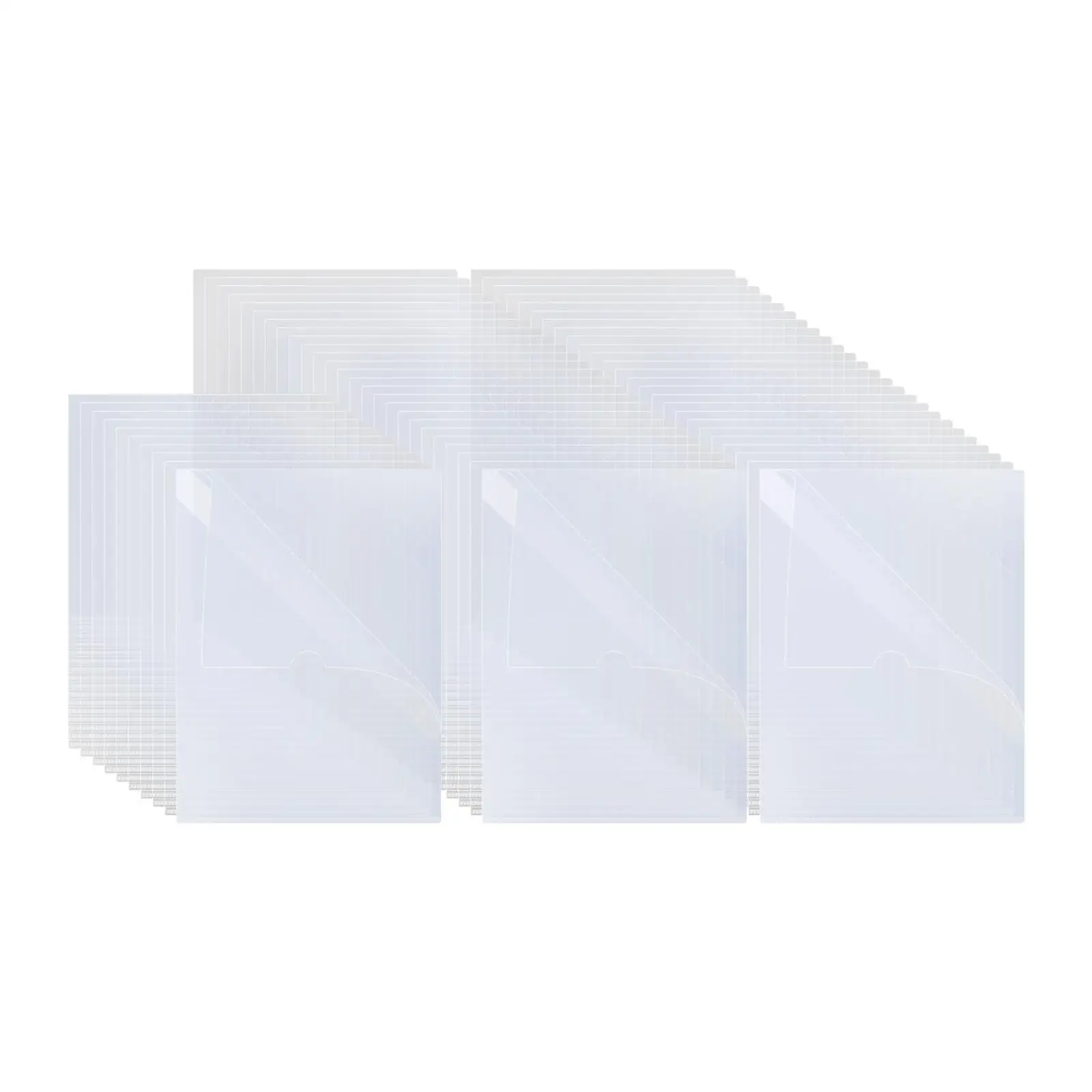 

60x Clear Document Folders L Office Supplies Organizer Project Pocket