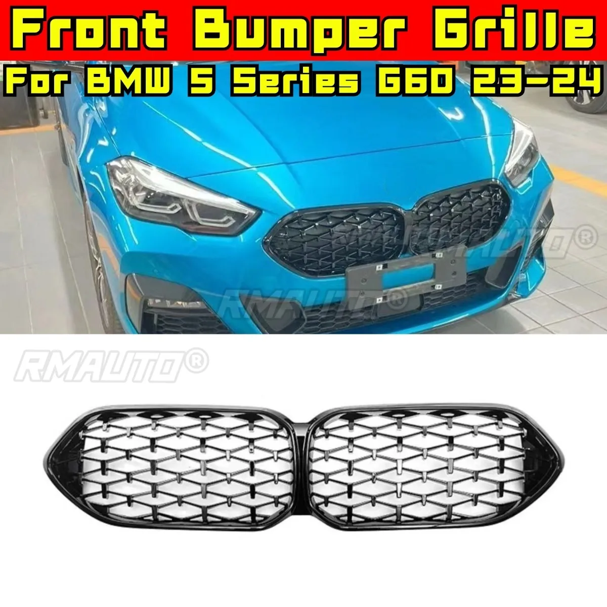 

Car Bumper Grill Decorative Strips Racing Grille Body Kit Front Bumper Grill For BMW 2 Series 4-Door F44 2021-2024 Exterior Part