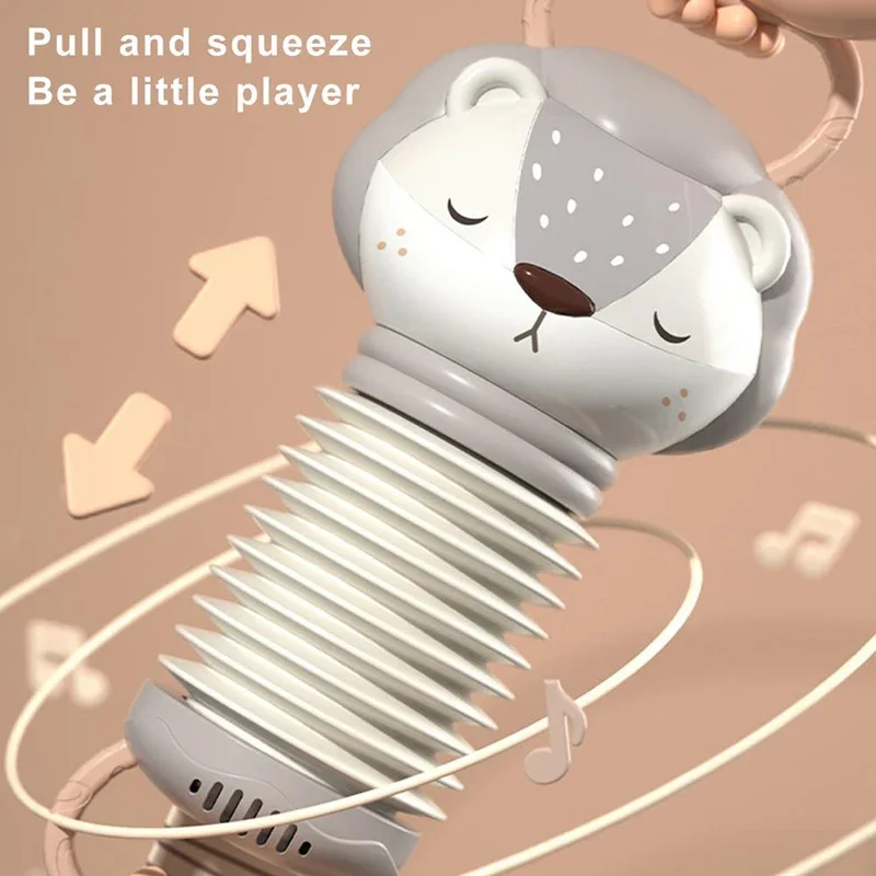 Sonagli per bambini Cellulari Cartoon Fox Baby Fisarmonica Musica Giocattolo Auto Appeso Strumento per l'educazione precoce Giocattoli elettronici di musica vocale