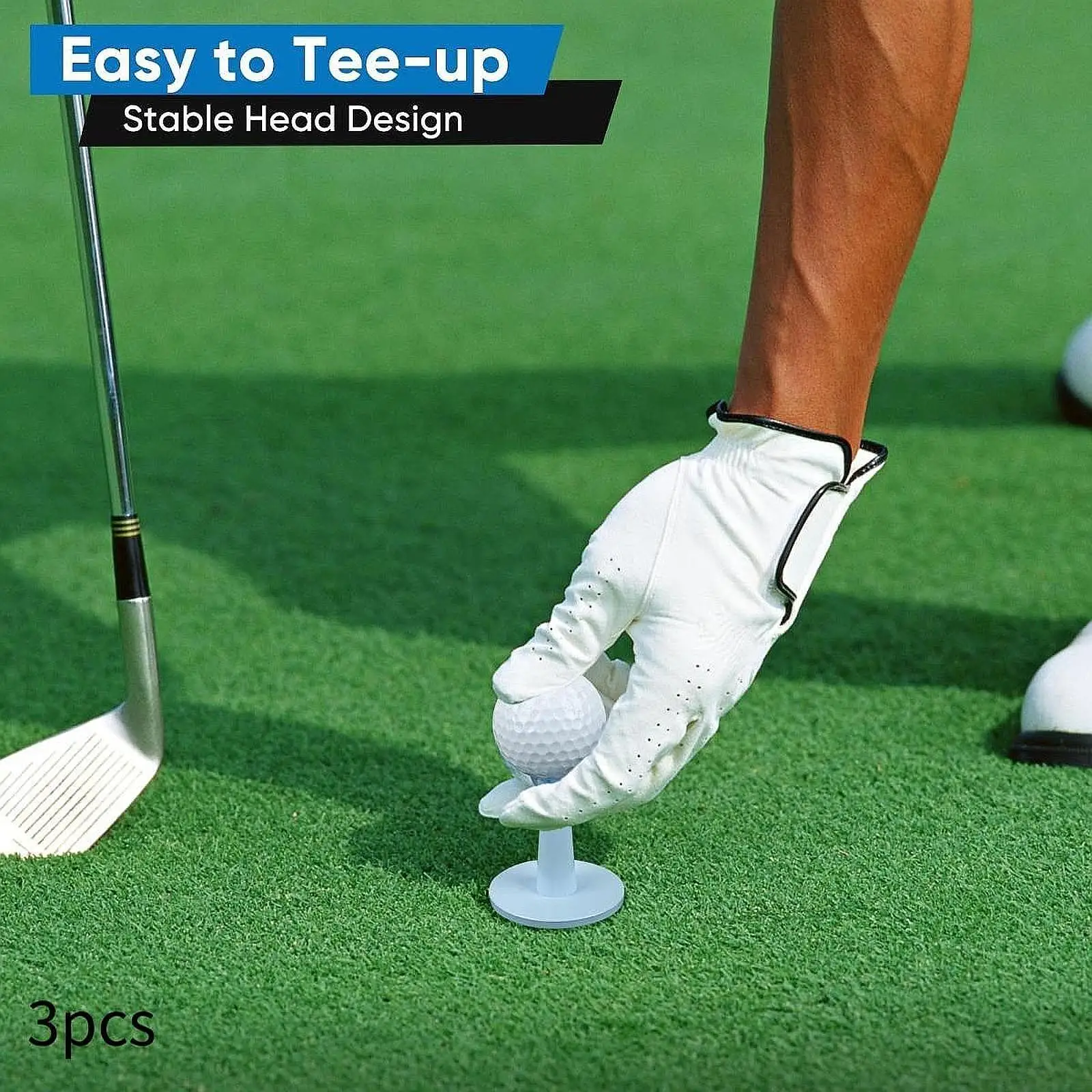 3x verstelbare golftees training herbruikbare speler oefen golfbalhouders