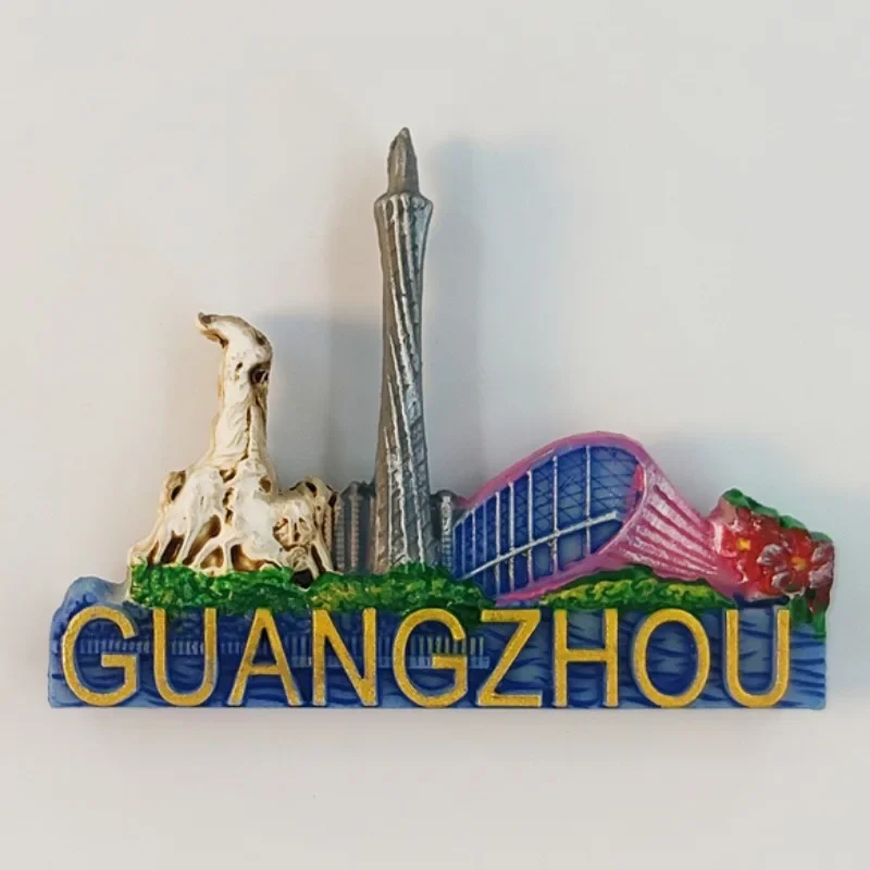 China Souvenirs Guangzhou Fridge Magnets Henan Province Luoyang the Longmen Grottoes Refrigerator Stickers Christmas Gifts