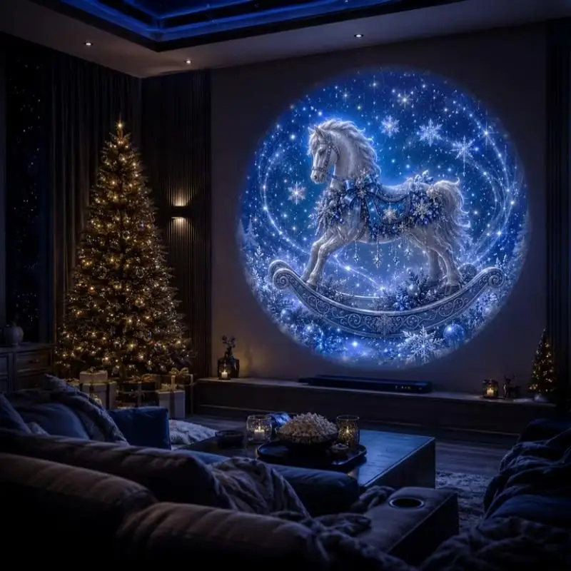 1Set Rotatable Projection Light with Multiple Color Effects for Bedroom Kids Room Birthday Gift Decor