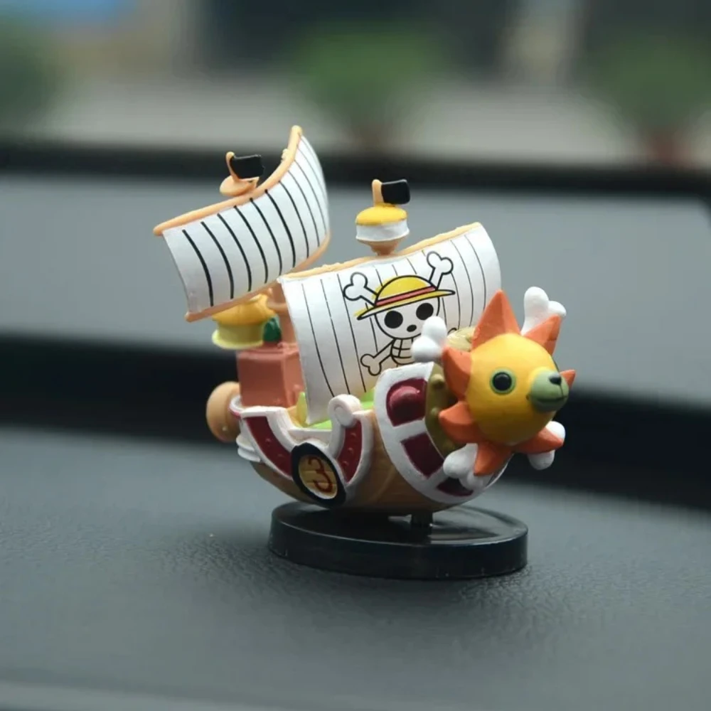 7cm One Piece Anime Schiff-Figur Luffy Modell Spielzeug Supersüßes Mini-Boot THOUSANDSUNNY Going Merry Zusammengebautes Modell Actionfigur – Detail 3