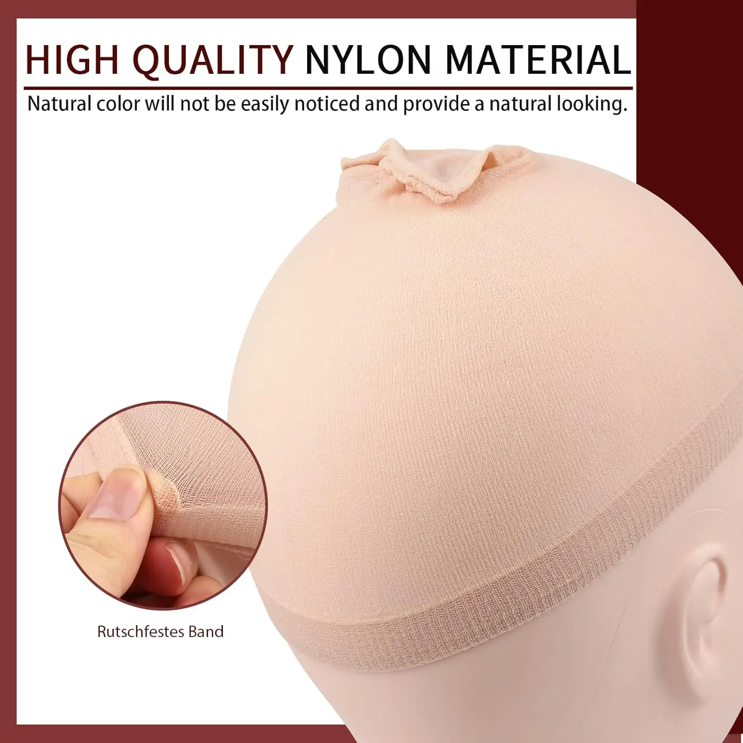 12 pcs HD Wig Cap Elastic Breathable Invisible Wig CapsStretchy Nylon Wig Caps Perfect For Professional Use