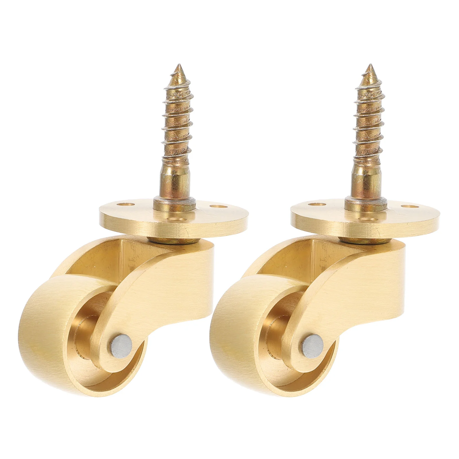 

Mini Caster Wheels Furniture Swivel Casters Universal Screw-in Heavy Duty Copper