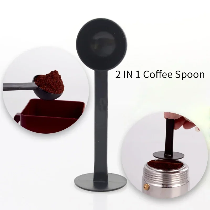 2 In 1 Coffee Spoon 10g Standard Measuring Spoon Dual-use Bean Scoop Powder Press Scoop Coffee Machine Accessories Kitchen Tools