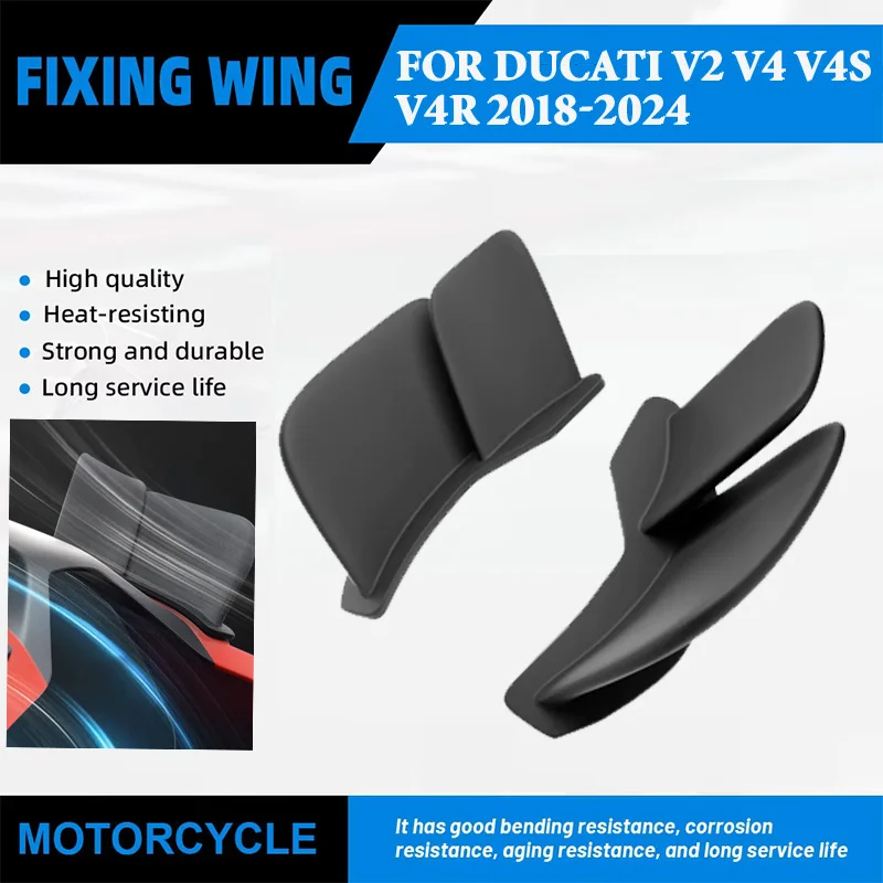 

For Ducati Panigale Streetfighter V2 V4 V4S V4R 2018-2024 ABS Motorcycle Aerodynamic Wing Rear Tail Wing Fixed Wing Side Wings