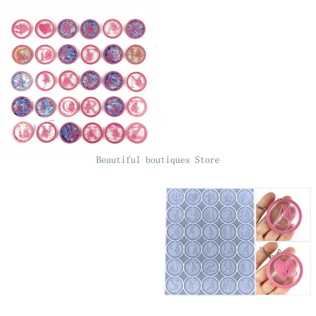 

U4LF форма для литья ювелирных изделий, брелок в форме бабочки и буквы, смоляная форма, сделай сам, форма для подвески в форме