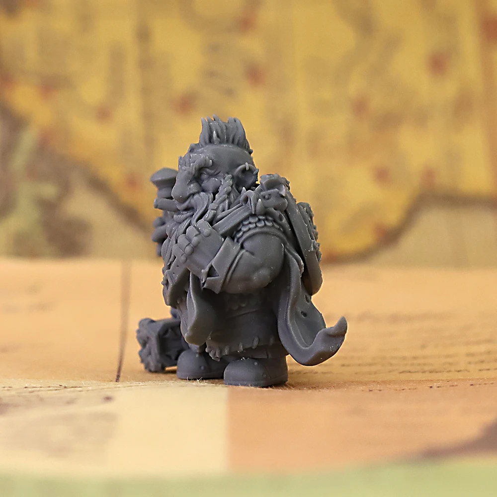 Dwarf Warrior Unpainted Resin Miniature Tabletop Wargame RPG Figurine