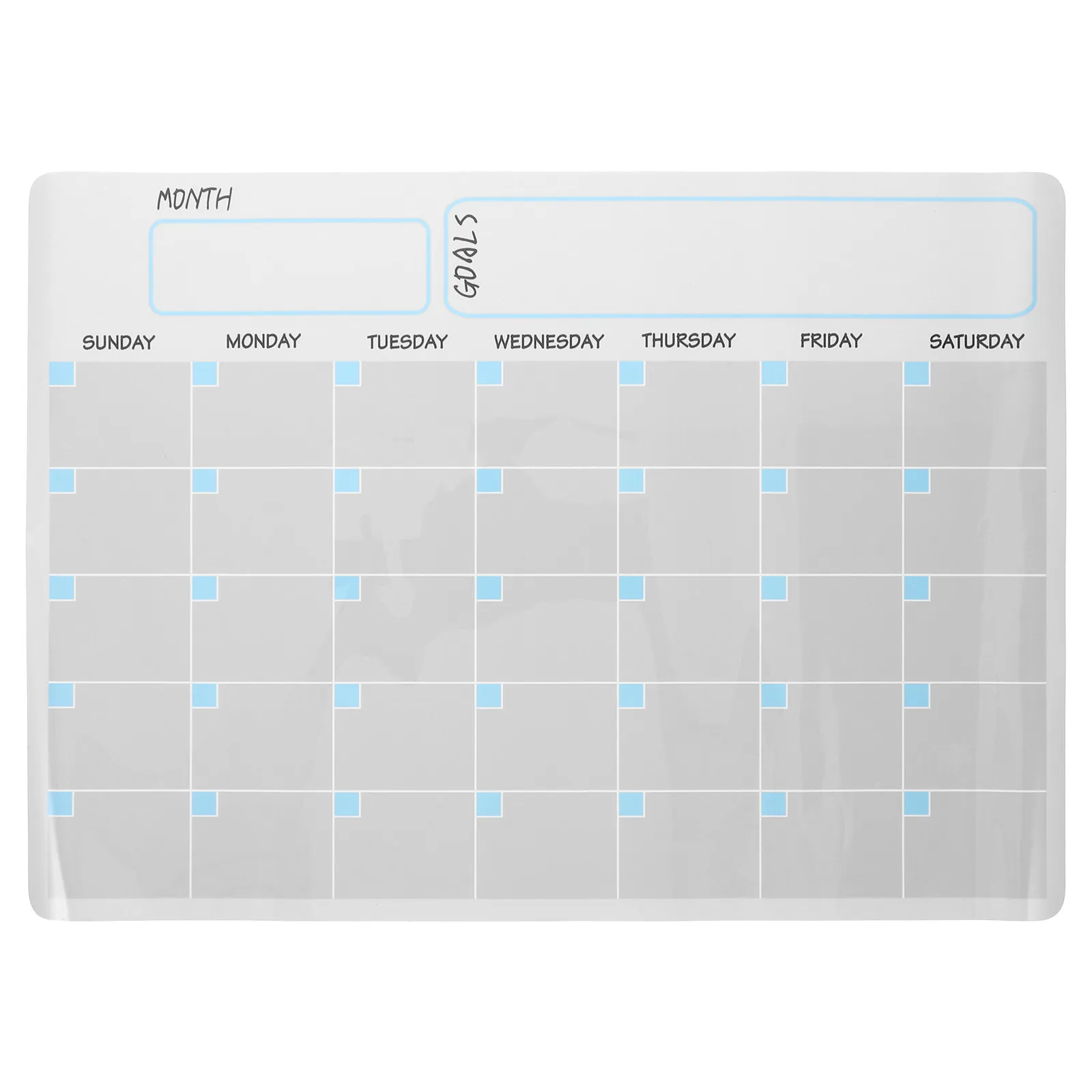 

Large Magnetic Fridge Calendar Dry Erase Whiteboard Planner with Grid Lines and Date Sections for Family Meal Planning Grocery