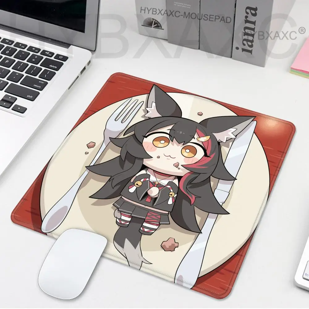 

Ookami Mio Hololive Girl Anime Mousepad Small LockEdge Mouse Pad For Gamers Computer Desk Pad Rectangular Anti-slip Rubber