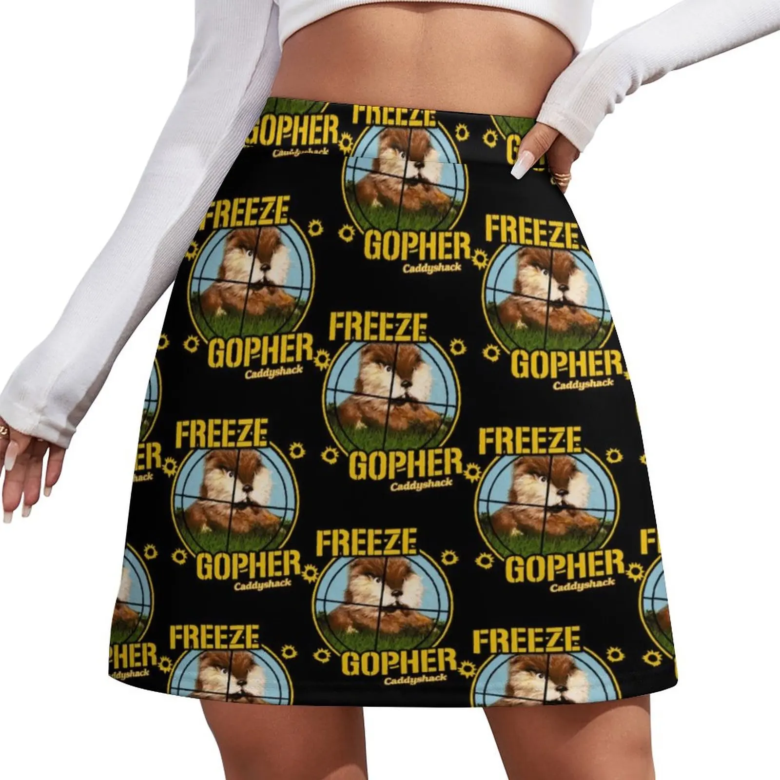 

Caddyshack Film Freeze Gopher Tri-blend Mini Skirt clothes for women elegant social women's skirts Woman clothing