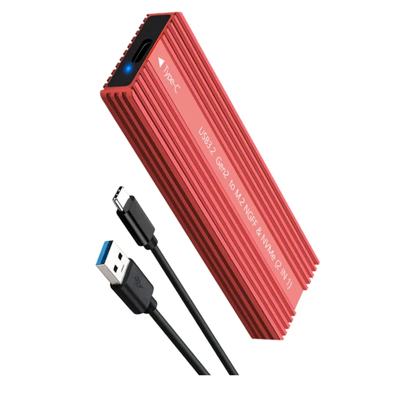 

AT82-металлический корпус, жесткий диск M. 2, корпус SSD USB 3.2 Type-C с рассеиванием тепла, поддерживает двойной протокол SATA/Nvme