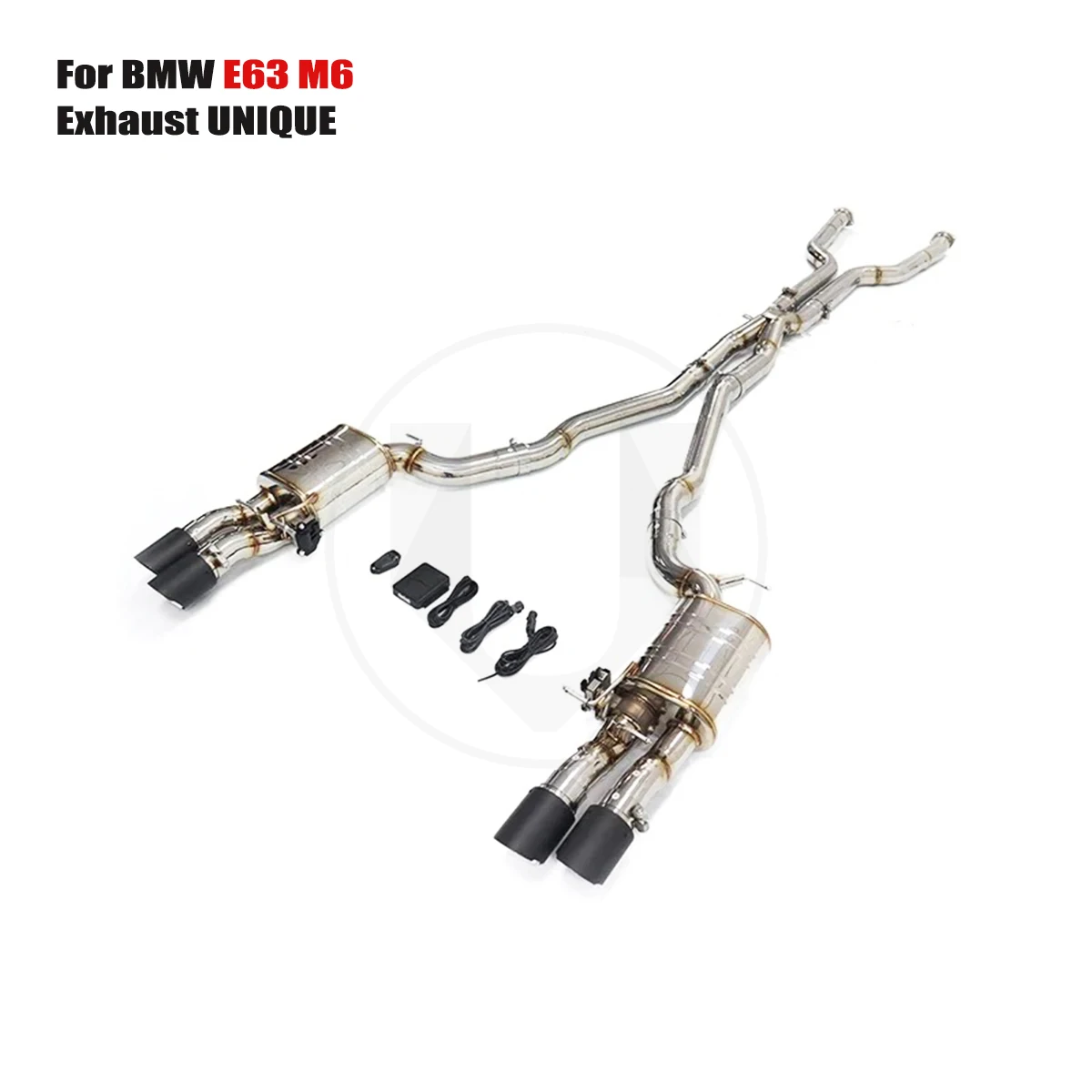 تصميمات فريدة من نوعها BMW E63 E64 M6 5.0L T304 نظام عادم صمام رياضي من الفولاذ المقاوم للصدأ