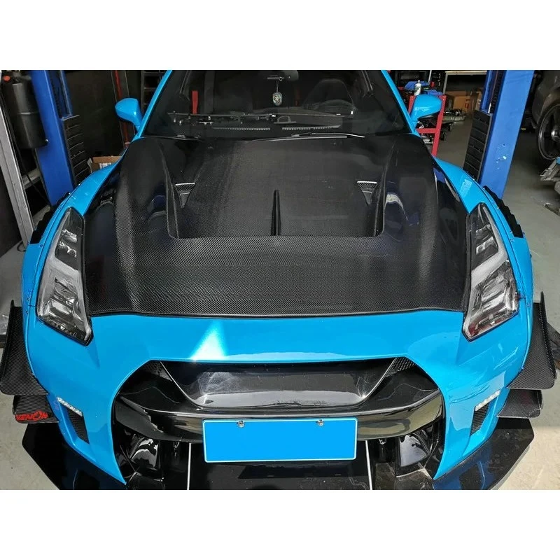 exquisite craftsmanshipSuitable for NissanGTR God of WarR35Modified pieces Carbon Fiber Hood LBStyle Engine Hood Car Front Cover