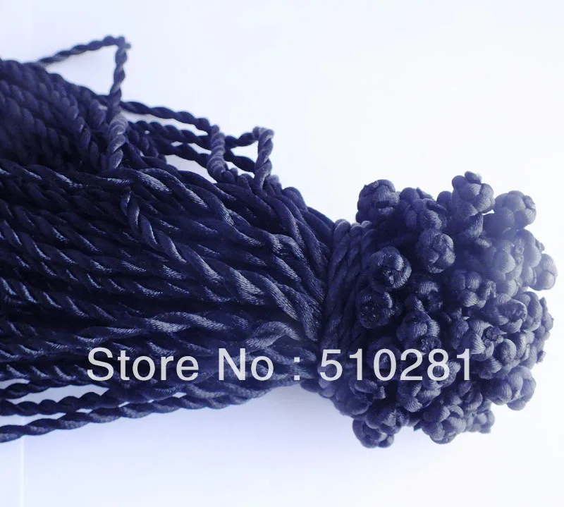 300pcs/lot  2.5m black silk thread  48cm/20 ''  silk cord necklace multicolor cord necklace