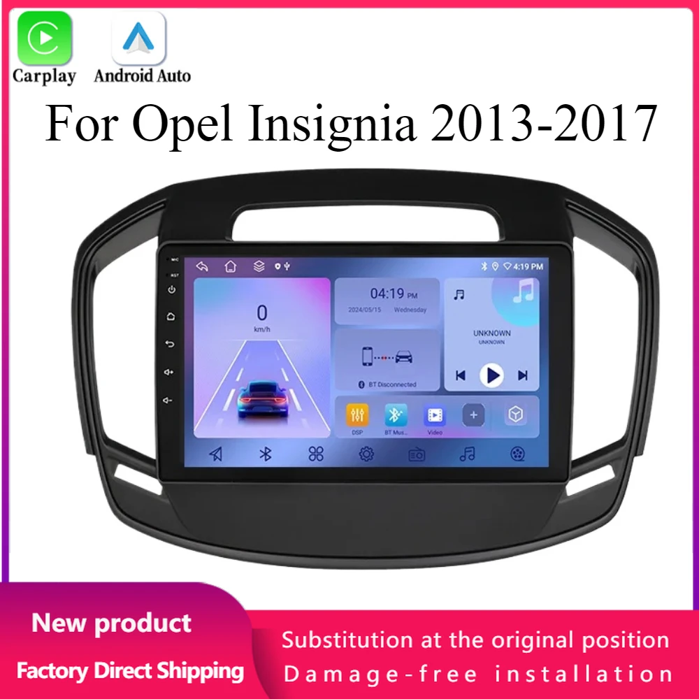 For Opel Insignia 2013-2017 Android Auto Radio Car Radio Multimedia 4G GPS BT Carplay Multimedia Navigation Touch Screen Stereo