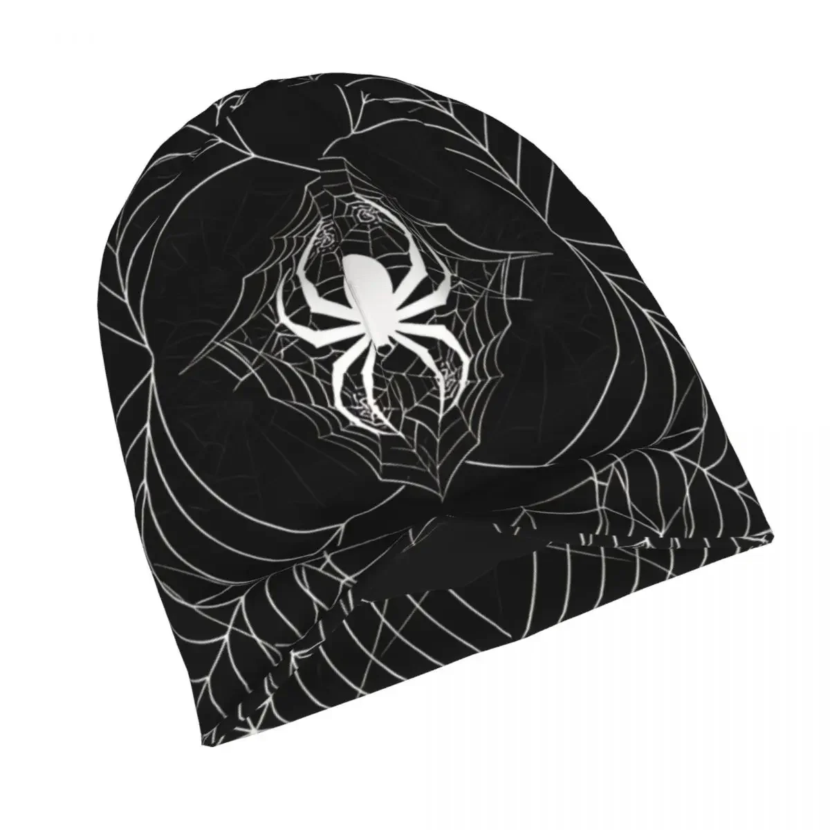 Spider Animals Skullies Beanies Caps Goth Cobweb Spider Pattern Thin Hat Autumn Spring Bonnet Hats Men Women's Hip Hop Ski Cap