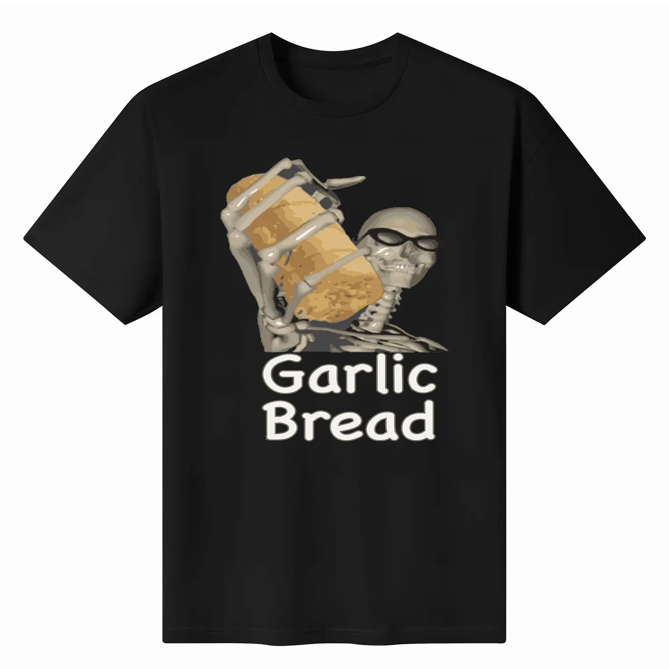 

Summer Couple T-Shirt Garlic Bread T Shirts Fashion Funny Skeleton Men Tshirt Summer Tees Y2K Women Funny Design Cotton Clothes