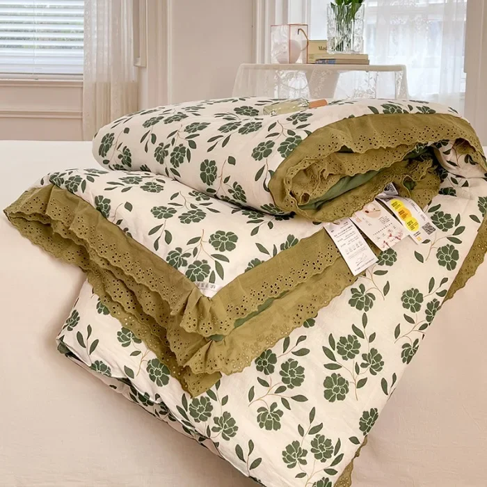 New Class A Cotton Korean Printed Summer Quilt Spring and Autumn Quilt