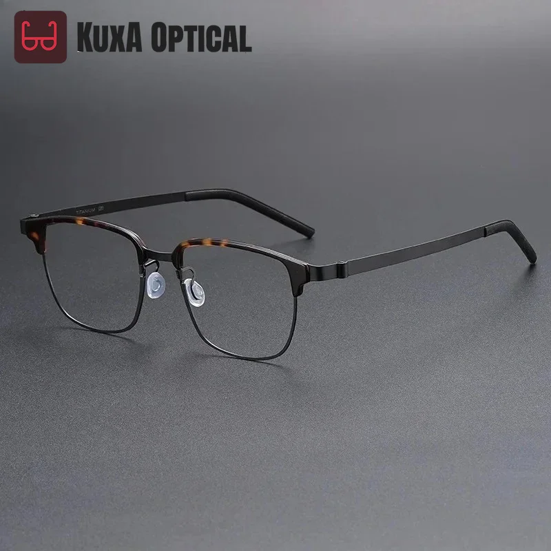 

XUKA Acetate Titanium Large Size Prescription Eyeglasses Frames Wide Face Glasses Frame New Square Women Eyewear
