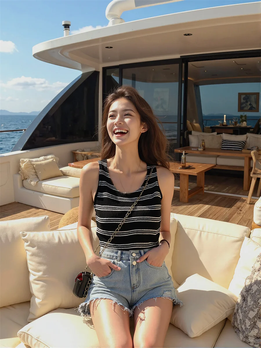 Shorts Dames Hoge Taille Ruwe Zoom Hipster China Vasteland Tooling Ontworpen Franjes Gaas Rooster Kpop