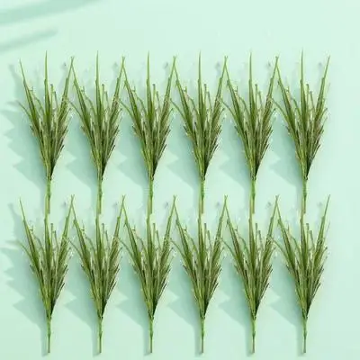 

12Pcs Artificial Grass Ornament Lifelike Simulation Plant Home Decor Dinning Table Decoration Versatile Safe Educational