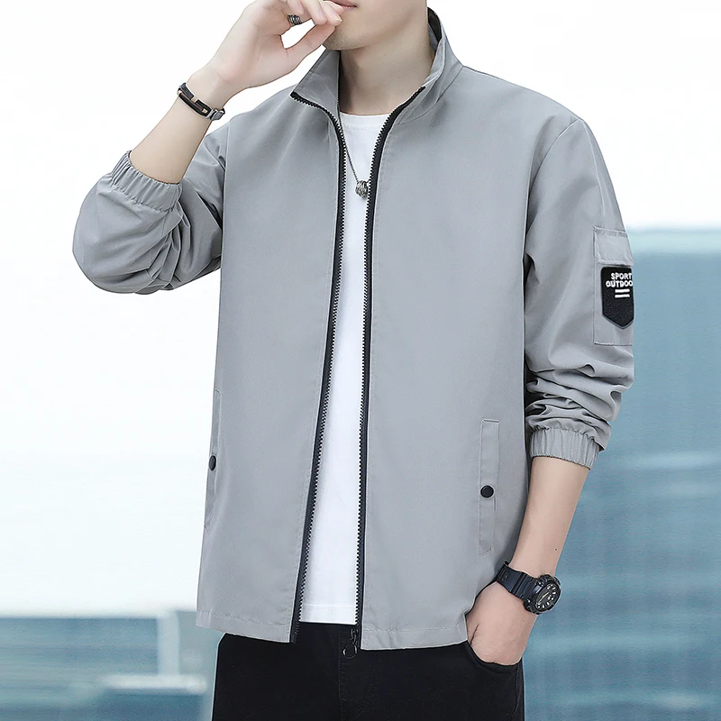 2023 Autumn Streetwear Stand Collar Jackets For Men New Arrived Fashion Clothing Outdoor Bomber