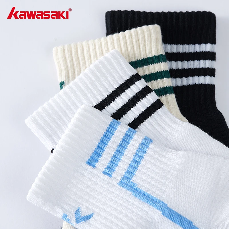 Kawasaki 2024 New Trekking Cycling Sports Socks Soft Breathable Cotton Running Socks K1F00-B6340