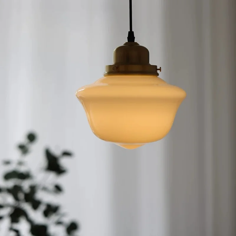 French Antique Cream LED Ceiling Lamp E27 Bedroom Hallway Balcony Closet Dining Room Nordic Minimalist Vintage Pendant Light