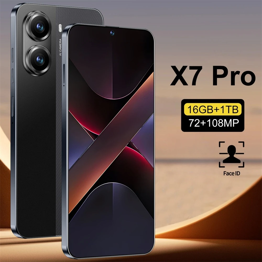 

2025 HOT New X7 Pro original intelligent 5G Global Version 8000mAh battery Android 14 system 22GB 108MP dual card dual standby