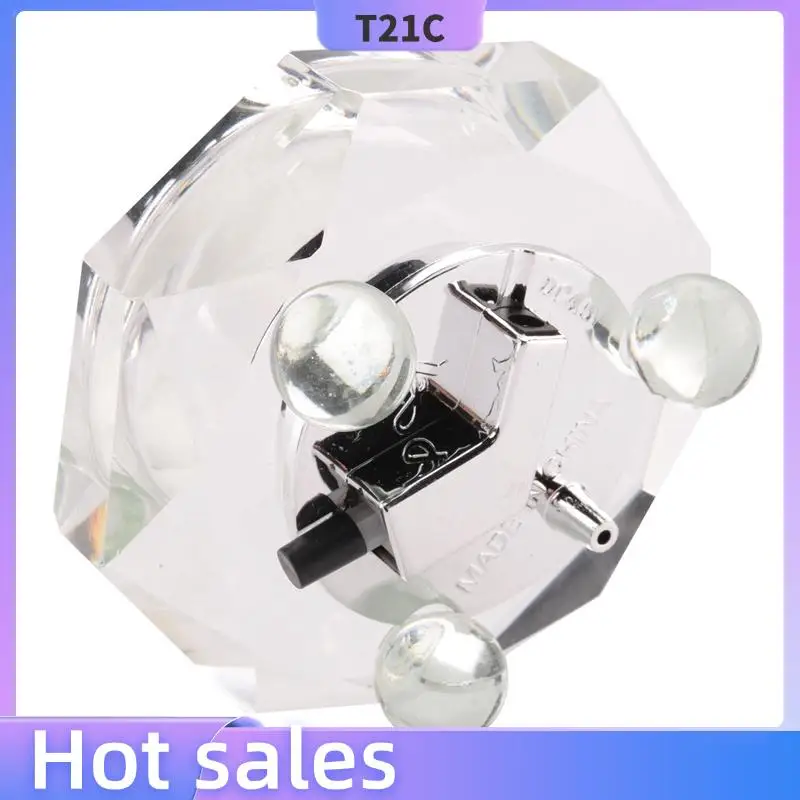 

T21C 4X Crystal LED Light Base Многоцветный автоматический мигающий пьедестал Цветная выставочная подставка Освещенная витрина с плоской верхней поверхностью