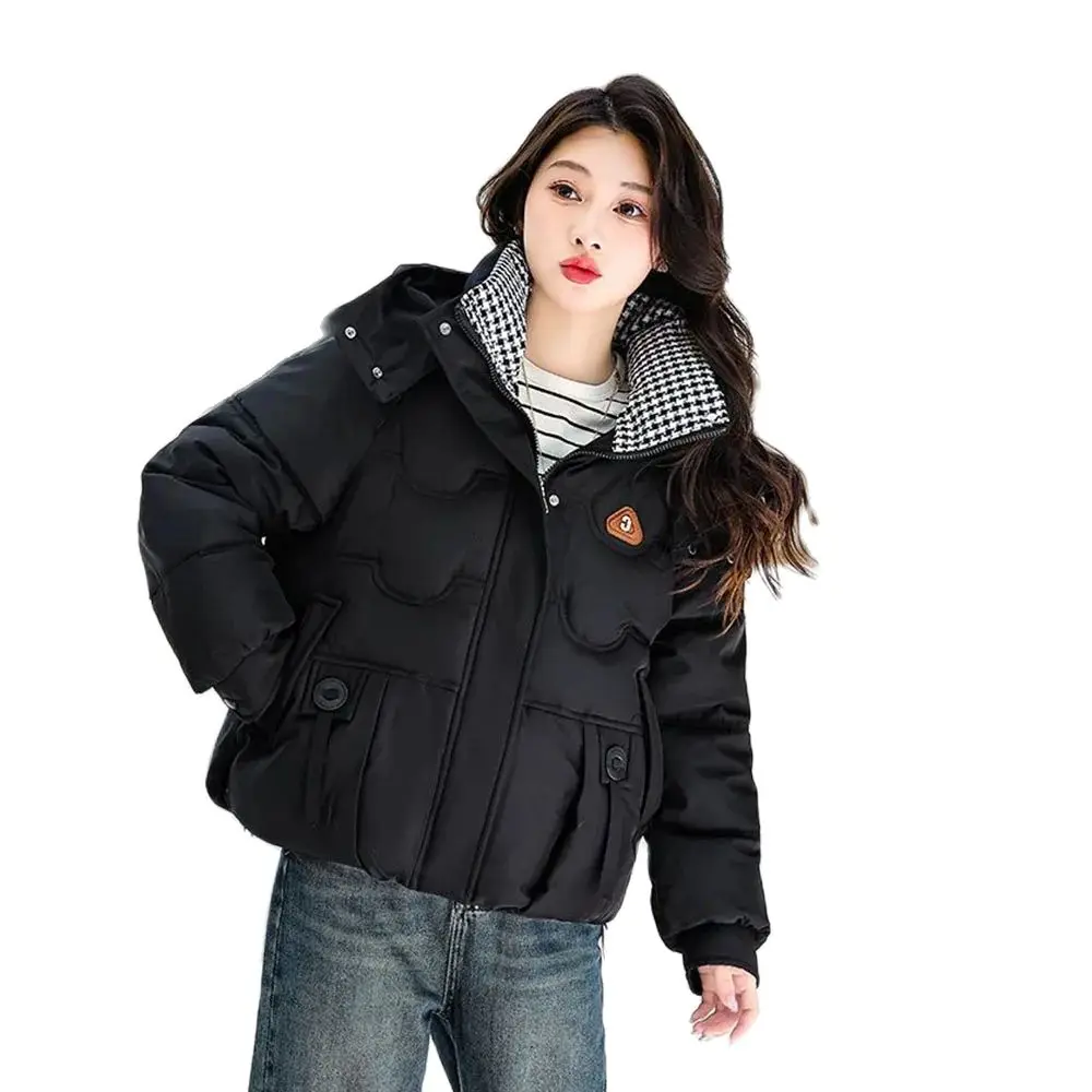 

Winter New Young And middle-aged Cotton-padded Jacket Fashion Ladies 2024 Loose Warm Western Hooded Short Coat Female Tide.