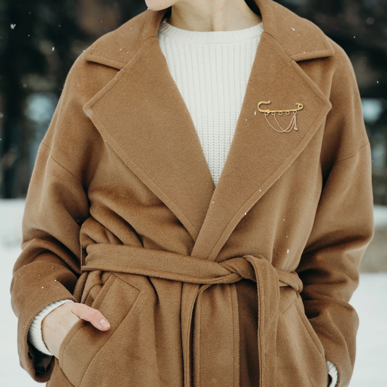 

10Pcs Decorative Safety Pins with Holes DIY Brooch Base Pins for Handicrafts Heavy Duty Fabric Closure Clips DIY Brooch Pin