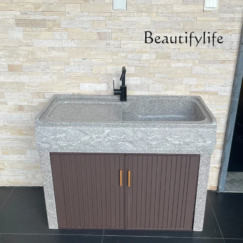 

Гранитная мойка N69 для улицы с гранитной доской для мытья, мраморный прачечный бассейн, встроенный умывальник