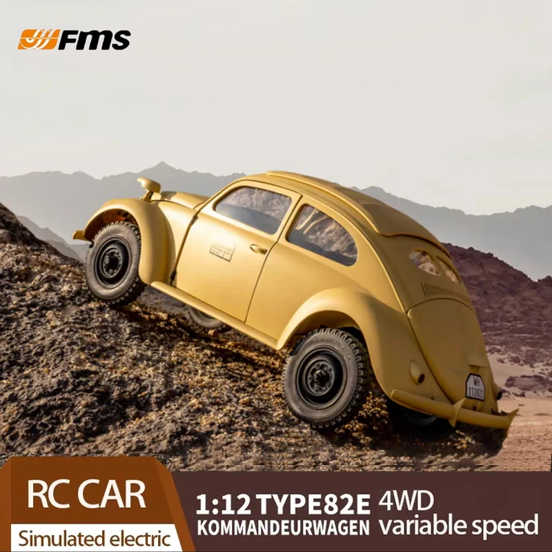

Fms1:12 type82e Beetle Military Four-Wheel Drive Variable Speed Simulation Climbing Car Electric Rc Remote Control Car Model Toy
