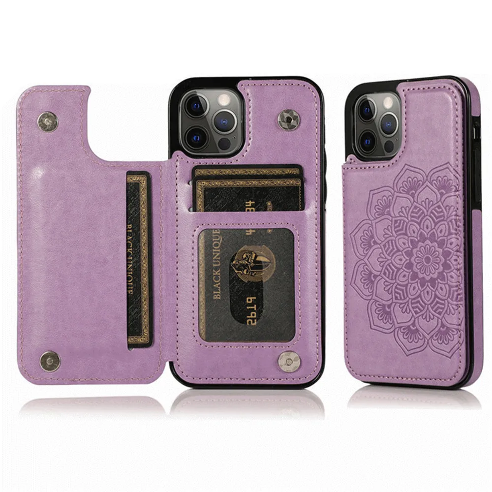 Carteira mandala gravação capa de couro para iphone 16 15 14 13 pro max 11 12 xr xs max 6 6s 7 8 plus se 2020 slots de cartão capa