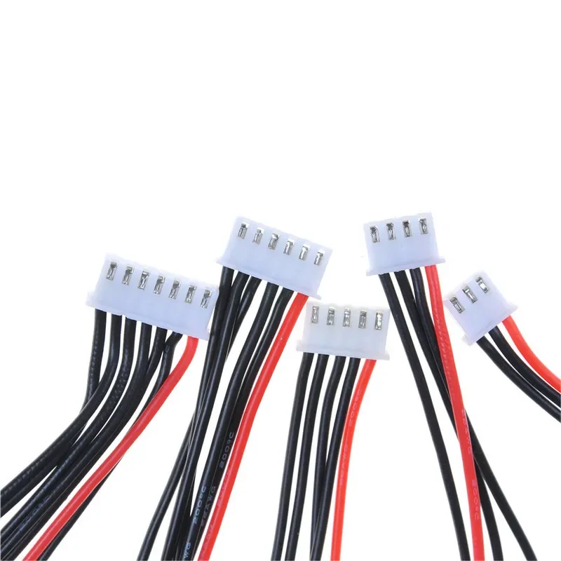 Model Aviation Lithium Battery Balanced Charging Plug Male Bus 2s 3s 4s 5s 6s Charging Extension Cable 10cm 22awg