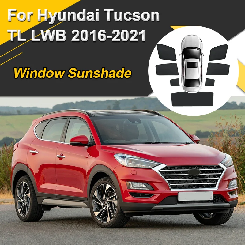 

Солнцезащитные шторки для автомобиля Hyundai Tucson TL LWB 2016-2021, магнитные, теплоизоляционные, сетчатые, для окон, автоаксессуары