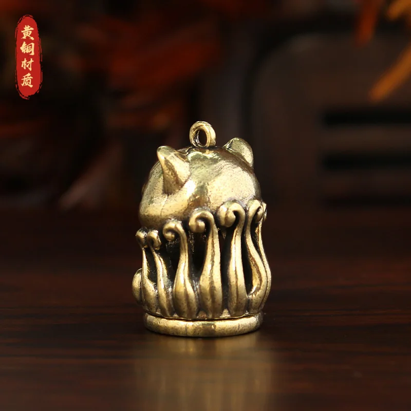 New Fox Hollow Sachet Keychain Creative Retro Can Place Pills Incense Beads Bag Pendant