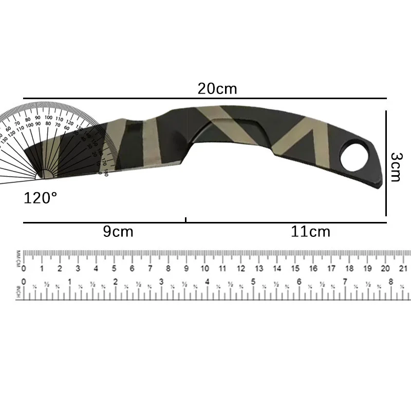 Outdoor camping straight knife extreme force NK3 desert camouflage carry-on straight knife