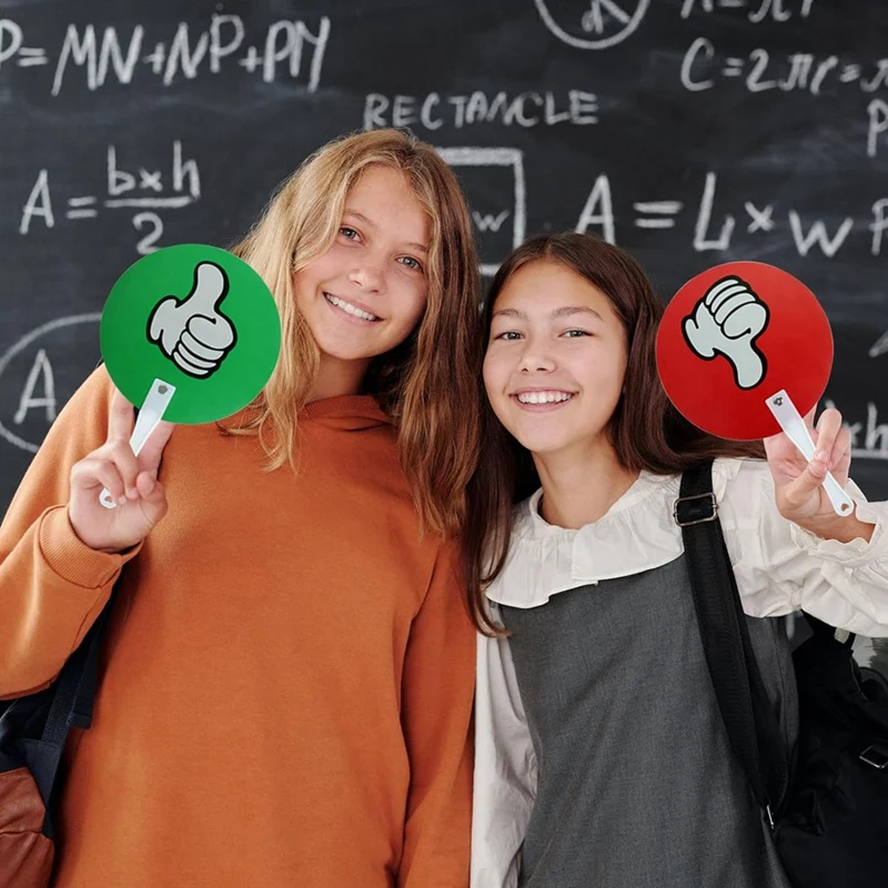 Palettes d'irritation pour petit groupe, fournitures pour salle d'enseignant, facile à utiliser, oui ou non, 10 paquets, pouces vers le bas, V18e