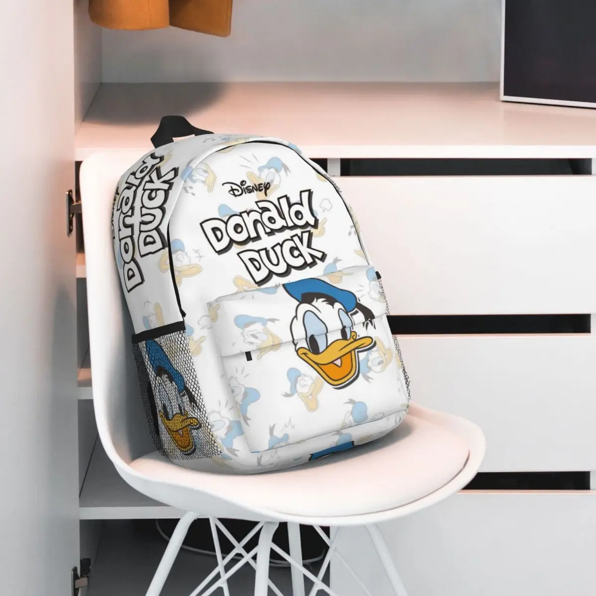 Donald Duck 15-Zoll-wasserdichter Rucksack-leichte Reisetasche mit mehreren Taschen für die Organisation