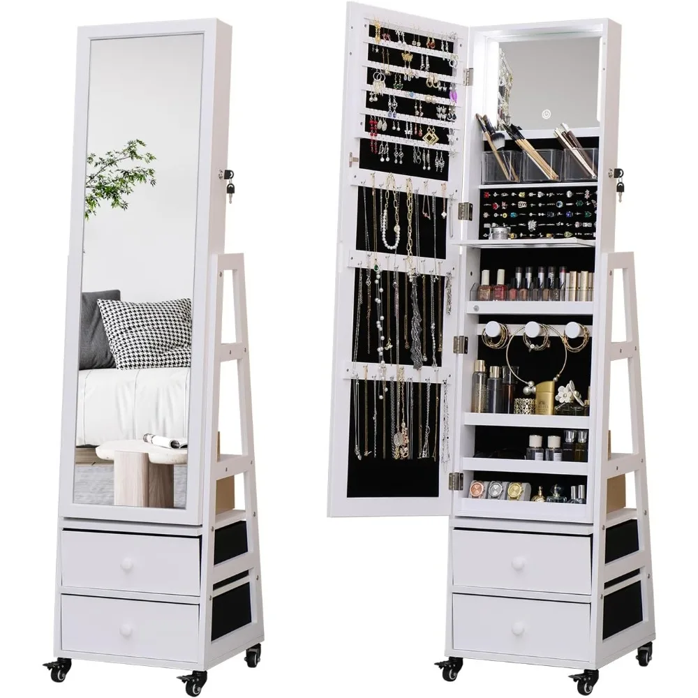 Mirror Cabinets, Full Length Mirror, Jewelry Storage,360 Swivel Jewelry Cabinet, Touch Screen Vanity Mirror, Mirror Cabinets